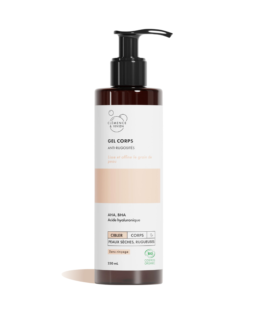 Gel Corps Anti-rugosités AHA, BHA et Acide hyaluronique