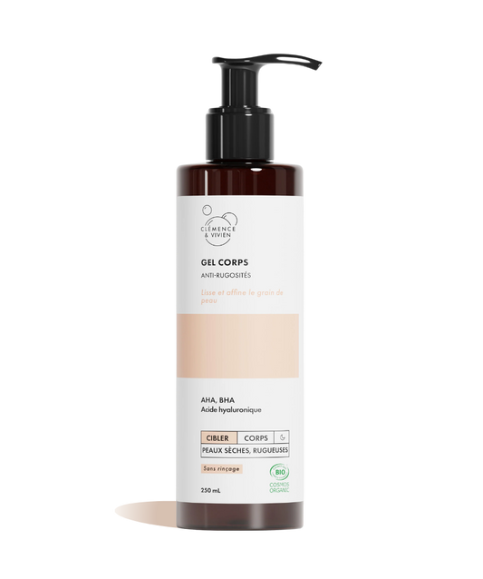 Gel Corps Anti-rugosités AHA, BHA et Acide hyaluronique